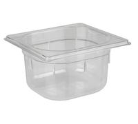 APS recipientes Gastronorm 1/6 100 mm de Profundidad, 1,5 L, 176 x 162 policarbonato de microondas y temperat ureig Nung a Partir de 40 °C hasta + 100 °C
