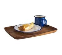 APS Tabla de servir, tabla de madera de acacia engrasada, bandeja de madera, tabla de servicio, marrón, 25 x 30 cm, 2 cm de altura