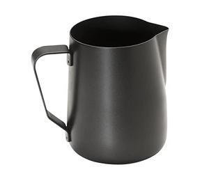 APS universal Tetera de acero inoxidable en negro con un diámetro de 10,5 cm y 13 cm de altura