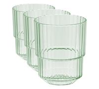 APS Vaso de Plástico Tritán de, Sin BPA, Apto para Lavavajillas, Irrompible, Reutilizable, 150 ml, Verde Claro (Paquete de 3)