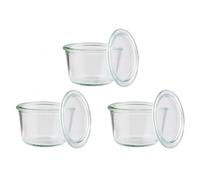 APS Weck de cristal con tapa en setmit 3un diámetro de 11cm y 7,5cm altura