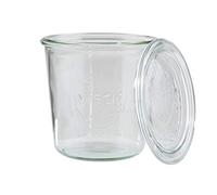 APS Weck de cristal con tapa en un juego de 2unidades con un diámetro de 11cm y 11cm de altura