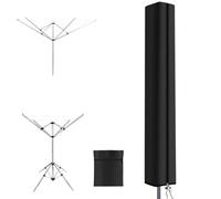 APXEL Funda Protectora Tendedero Rotary, 210D Oxford Funda Tendedero Exterior con Cordón y Cremallera, Resistente al Agua y a Los Rayos UV, Cubierta Rotativa de LíNeas de Lavado (180 * 18 * 18cm)