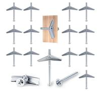 APXEL Tornillos de Acero Galvanizado, 45 Juegos Anclaje de Vuelco Fijación, M3/M5/M6 Anclaje de Expansión, para Placas Yeso, Paneles Huecos