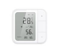 Aqara Sensor de Aire Acondicionado W100, Monitor Inteligente de Temperatura y Humedad, Compatible con Cable y Zigbee, Pantalla LCD, 3 Botones Inteligentes