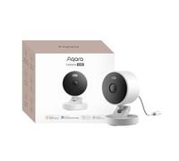 Aqara Camara Vigilancia WiFi Interior/Exterior G100, 2K, HomeKit Secure Video,Visión Nocturna a Color con Foco, Detección IA, Wi-Fi 6, Audio Bidireccional, Compatible con Alexa, Google, Blanco