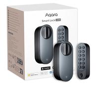 Aqara Cerradura Inteligente U200 con Lector de Huella Digital, Matter Over Thread, Cerradura Electronica Sin Llave con Apple Home Key y Batería Recargable, Soporta Apple Home, Google Alexa,Negro
