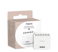 Aqara Módulo Relé Doble T2,Requiere Aqara Zigbee 3.0 HUB,Matter over Bridge | para Puertas de Garaje y Calderas, Interruptor de Persiana Enrollable e de Luz, Compatible Homekit, Google Home y Alexa