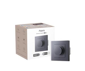 Aqara Regulador de Luz H2 UE Gris, 2-en-1 Neutro, 1 Elemento 1-Vía | Thread/Zigbee, 200 W, Luces LED/CFL/Incandescentes/Halógenas/ELV regulables, Compatible Apple Home, Alexa, Google Home