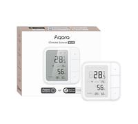 Aqara Termostato de Habitación Inteligente W100 Thread/Zigbee, Monitoreo de Temperatura y Humedad, Control Inalámbrico, Remoto de HVAC, 3 Botones Personalizables, Compatible Apple Home, Alexa, Google
