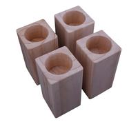 AQCDPJYU Elevadores de Cama de Madera, 4 elevadores de Muebles de Madera Natural, Varios tamaños(5 * 19cm)
