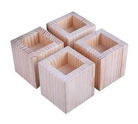 AQCDPJYU Elevadores de Cama de Madera, Extensores de Patas de Muebles de Madera de 4 Piezas, Soportes de Colores de Madera de Varios tamaños(5.5 * 5.5 * 19cm)