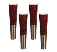 AQCDPJYU Patas cónicas for Muebles de Madera Maciza con Funda de latón, Patas de Repuesto for Mesa y sofá, Altura de 12/15/18/20/25/35 cm(35cm)