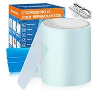 AQhui Parches Piscina, Cinta Adhesiva para Piscinas 10cm x 250cm, PVC Flex Tape, Parche Reparación para Lona de Piscina, Kit de Reparación Liner con Bajo Agua, para Piscinas y Castillos Inflables