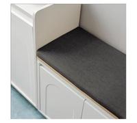 AQIGR Cojines para Bancos 80x40 80x30 100x40 Grueso Cojín de Banco para Asiento de Silla Larga Interior/Exterior, Parte Inferior Antideslizante, para Jardín, Muebles(Dark Gray,120x55x5cm Thick)