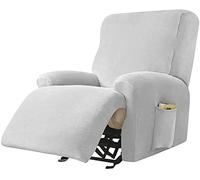 AQIGR Terciopelo Funda Sofa Relax 1 plaza/2/3 plazas Reclinable Elástico Funda De Sofá Espesar Electrico Sillón Relax Gatos Perros Niño Protector para Sofá (Color : #3, Size : 1 Person (4 Pieces))
