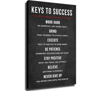 AQSOAEOJ Keys To Success Inspirational Quotes Poster Motivational Wall-Art for Home Office Decor(Unframed,16x24inch(40x60cm))