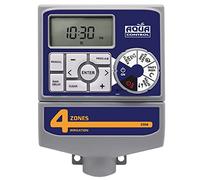 Aqua Control C1114 Programador de Riego Automático para Jardín con Transformador y pantalla LCD, Apto para hasta 4 Zonas de Riego