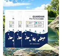 Aqua Guardian Pro Formula para estanque, polvo para el cuidado del agua de estanque, soporte de cuidado del agua fácil de mezclar para peces, camarones y cangrejos, bolsa resellable, soporte rutinario
