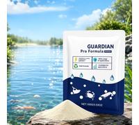 Aqua Guardian Pro Formula para estanque, polvo para el cuidado del agua de estanque, soporte de cuidado del agua fácil de mezclar para peces, camarones y cangrejos, bolsa resellable, soporte rutinario