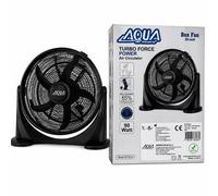 AQUA - Ventilador Box Fan 20 pulgadas KYT50-8 Turbo Force Power 90W con 3 velocidades, cabezal inclinable y tecnología Eco Silence para salón, oficina o taller