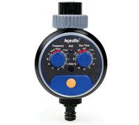 Aqualin Reloj de riego de jardín con válvula de bola, actualización de computadora de agua, no se requiere presión de agua..