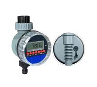 Aqualin - Válvula de bola automática de jardín, pantalla LCD, temporizador de agua, controlador de riego impermeable con agujero para sensor de lluvia