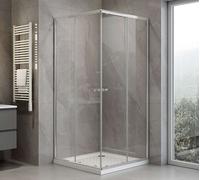 Aqualine Agga - Cabina de ducha 80x80 cm, cromo/vidrio transparente HLF808Y