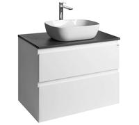 Aqualine Altair - Mueble lavabo 60x78x45 cm, 2 cajones, pizarra blanca/antracita AI280-03