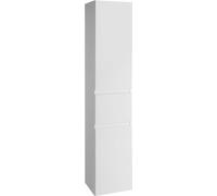 Aqualine, armario alto con cesto para ropa, 40x184x31 cm, color blanco