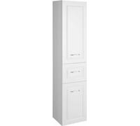 Aqualine, armario alto FAVOLO con cesto para ropa, 40x184x31 cm, blanco mate