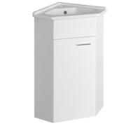 Aqualine, armario bajo para lavabo, modelo ZOJA, 40,5 x 74 x 40,5 cm, color blanco