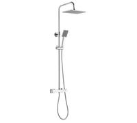 Aqualine - Conjunto de ducha Talia con termostato, 26x18 cm, cromo SL440