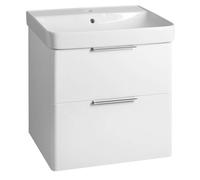 Aqualine Deneb - Mueble de lavabo 55x57x44 cm, 2 cajones, blanco mate DN260