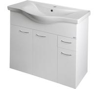 Aqualine KERAMIA FRESH, mueble bajo lavabo, 74,5 x 74 x 34,7 cm, blanco