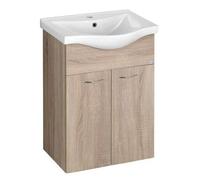 Aqualine Keramia Fresh - Mueble de lavabo 51x74x34 cm, roble platino 50058