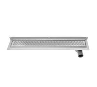 Aqualine KROKUS: Canal de desagüe para suelo de acero inoxidable con protección antirrobo, para montaje en pared, modelo L-860, DN50