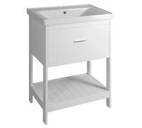 Aqualine, mueble bajo de lavabo, 61,5 x 85 x 44 cm, blanco mate