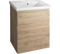 Aqualine, mueble bajo para lavabo ALTAIR, 57 x 72,5 x 45 cm, roble Emporio