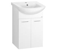 Aqualine, mueble bajo para lavabo, modelo ZOJA, 42x74x25 cm, color blanco