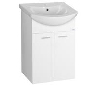 Aqualine, mueble bajo para lavabo, modelo ZOJA, 50,5 x 74 x 30 cm, color blanco