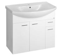 Aqualine, mueble bajo para lavabo, modelo ZOJA, 82,8 x 74 x 34,3 cm, color blanco