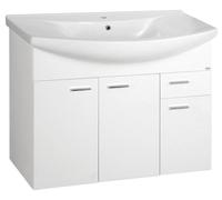 Aqualine, mueble bajo para lavabo ZOJA, 93 x 74 x 34 cm, blanco