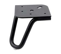 Aqualine - Pata de mueble, altura 10 cm, 1 pieza, negro mate 30320