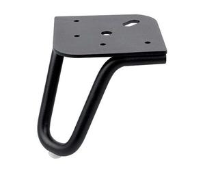 Aqualine - Pata de mueble, altura 10 cm, 1 pieza, negro mate 30320