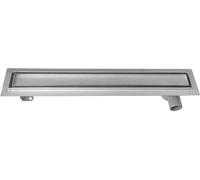 Aqualine PAVINO: Canal de desagüe para suelos de acero inoxidable con rejilla, para baldosas, modelo L-860, DN50