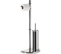 Aqualine - Portarrollos con escobilla de WC, cromo HI32