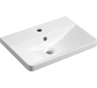 Aqualine SEN, lavabo para muebles, de resina mineral, 51x35 cm, blanco