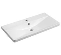 Aqualine SEN, lavabo para muebles, de resina mineral, 81x40 cm, blanco