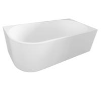 Aqualine Tibera bañera de pared 170x80 cm oval blanco E1015
